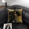 Rider Horse Painting Cushion Cover Natural Linen Organic Fabric DoubleSided Printing Sofa Home Decor Gift Pillow Case