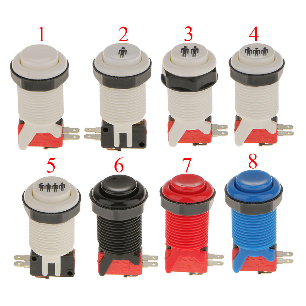 Long Length Arcade Game Push Button For Multicade Jamma White