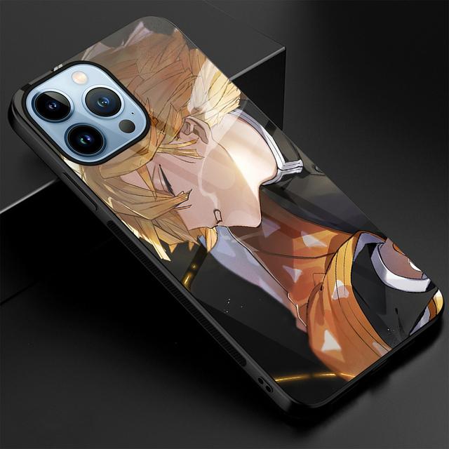 

Чехол для телефона Demon Slayer для Iphone 14 13 11 12 Pro Max Mini Xs Xr X 7 8 6s Plus Se 2022, роскошный бампер, крышка из закаленного стекла For iphone 12 Pro
