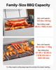 Grill Rotisserie, 38W Grill BBQ Zewnętrzny Rożen do Wieprzowiny i Jagnięciny, Węglowy Rożen o Pojemności 60 kg, Kółka i 4 Poziomy Wysokości, Stal Nierdzewna