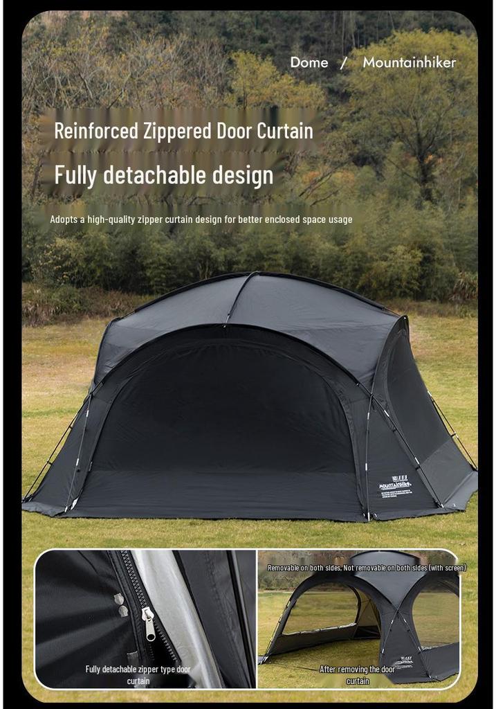 Bergkuppel Campingzelt: Großes Outdoor-Vordach für mehrere Gäste, ideal für Campingplätze und Selbstfahrer-Touren.