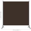 VidaXL Room Divider, Room Separator, Privacy Screen, Bedroom Screen Home Interior, Brown 320736