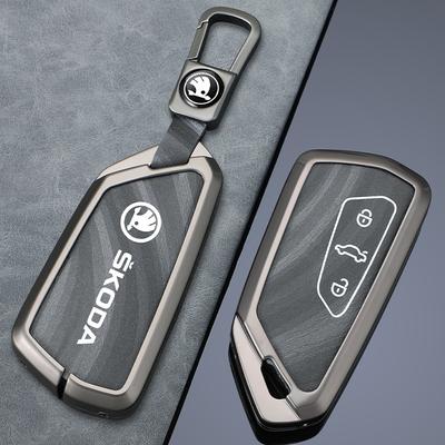 LAX4 Etui na inteligentny kluczyk samochodowy Pokrowiec Do Superb A7 Kodiaq Octavia A8 2021 Ochraniacz Uchwyt Obudowa Bezkluczykowy Breloczek Akcesoria