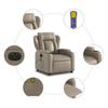 Electric Massage Chair Cappuccino Brown Faux Leather