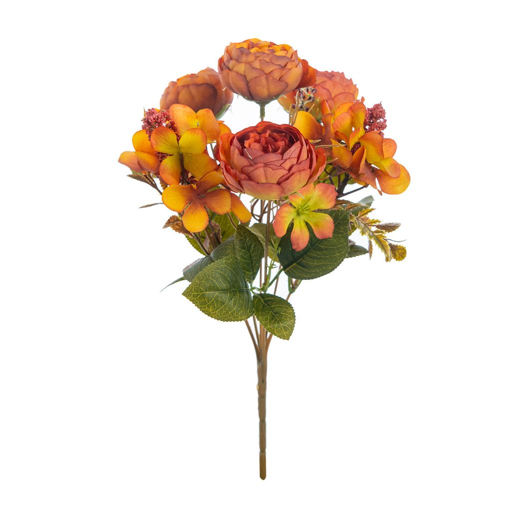 Simulation Flowers Rose Flowers Wedding Bridal Bouquet Bouquet Living Room Flower Arrangement Decoration Peony Ball Chrysanthemum Fake Flowers