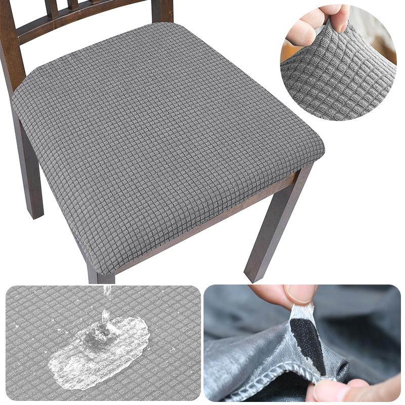 Real Waterproof Chair Cover Stretch Dining Room Seat Covers Chair Cheap Washable Jacquard Chair Covers For Home Hotel Kitchen
