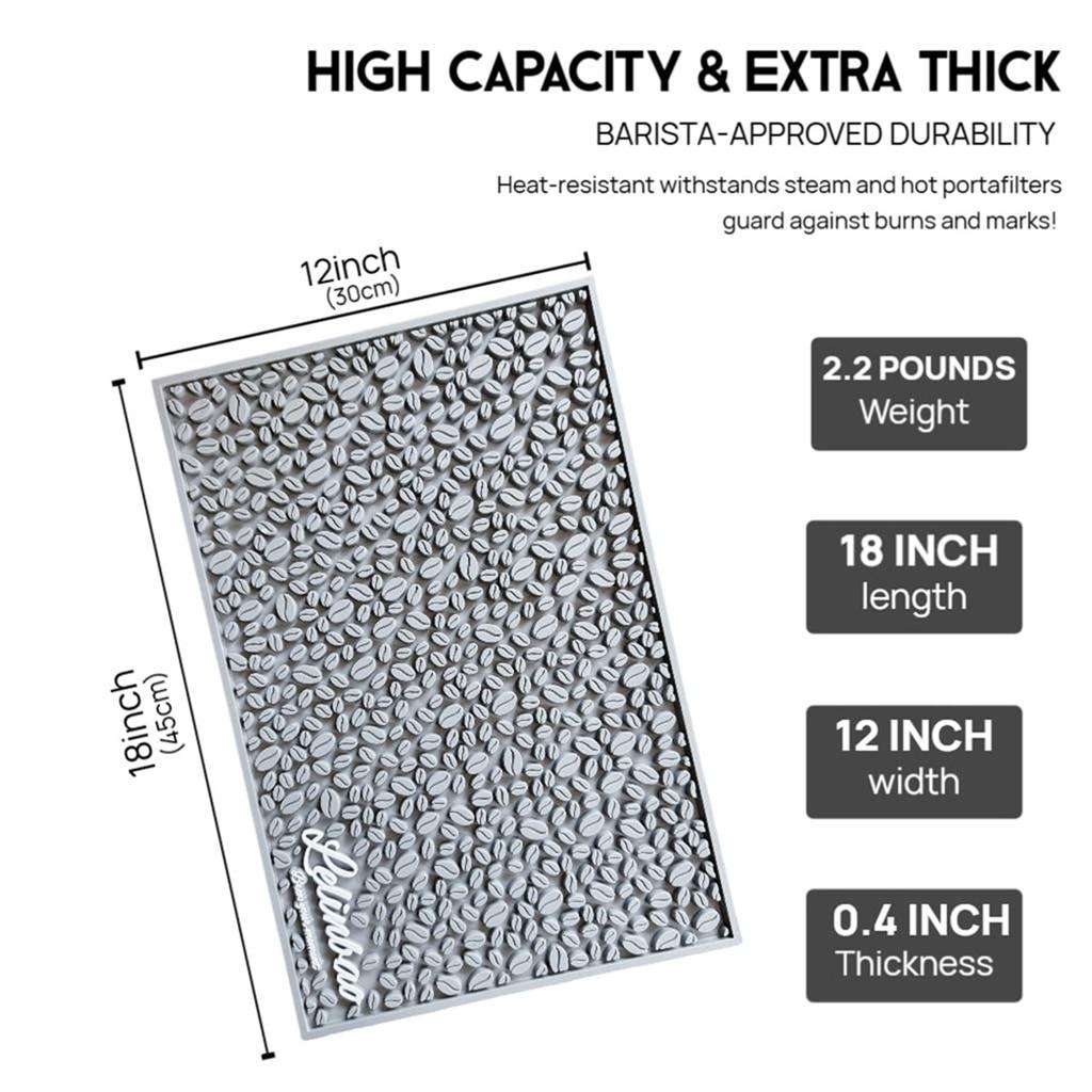 2025+ Coffee Machine Mat for Countertops,Waterproof Dish Drying Mat for Kitchen, Bars, Restaurant, 18X12in Thick Coffee Mat