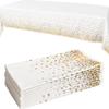1PCS Disposable Tablecloth Party Rectangle Bronzing Waterproof Table Cloth for Wedding Birthday Party Christmas Home Decor CZB04