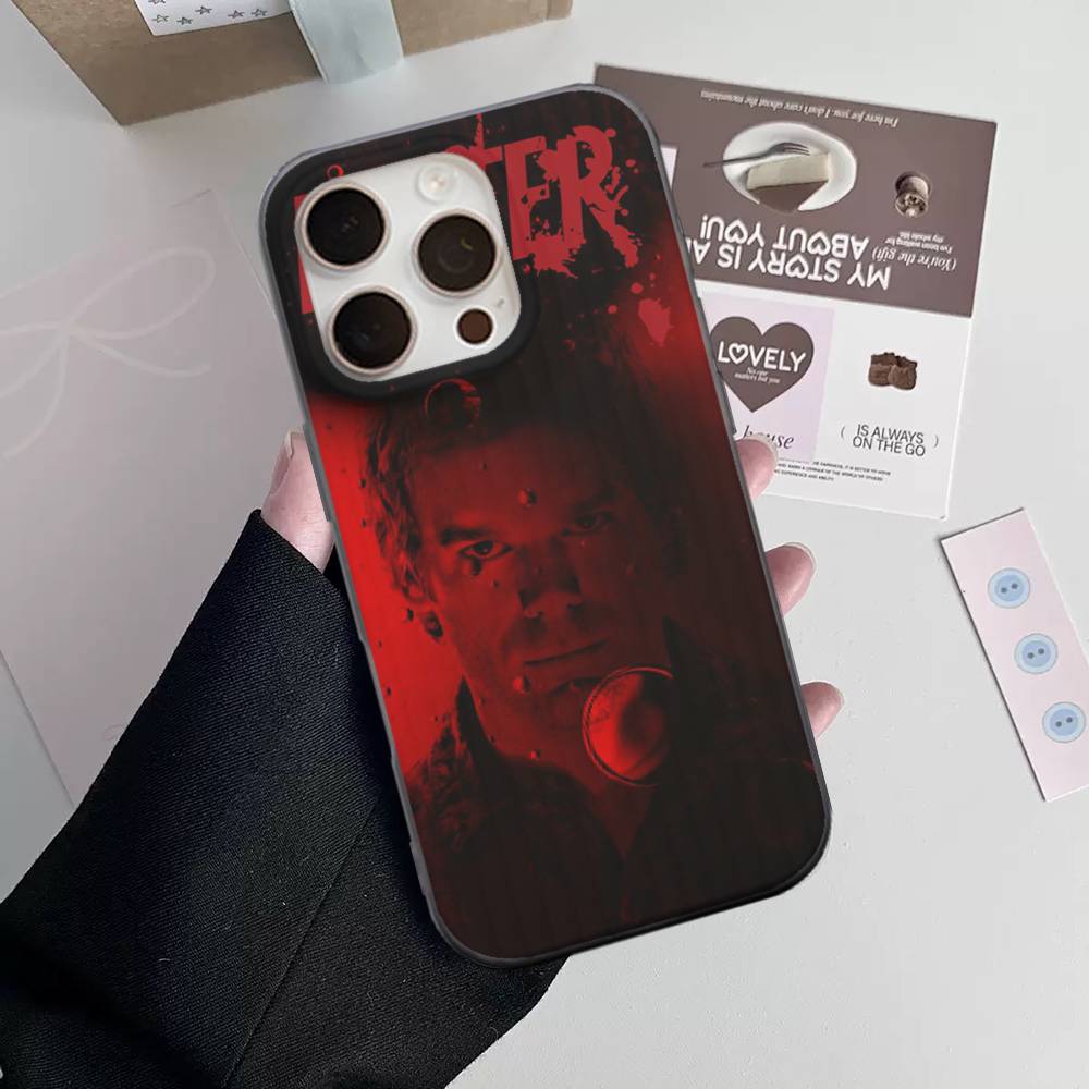 Dexter Morgan Per IPhone 16 15 11 12 13 14 17 Pro Max PLUS Pro Morbido Silicone Ondulato Posteriore Custodia per Telefono