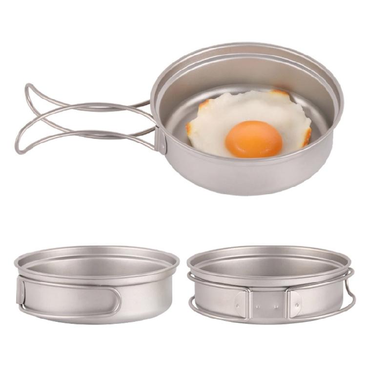 Heavy Type Camping Dish Outdoor Dinnerware Folding Handle Picnics Plate Dish for Backpackers Campers