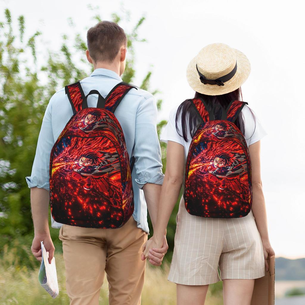 Fashion Demon Slayer Backpack shounen manga Mochilas Harajuku Design Office Work Large Capacity Rucksack