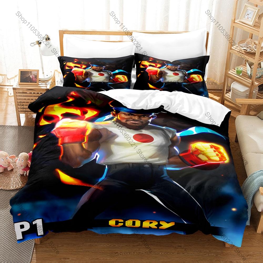 C-CoryxKenshin 3D Print Bedding Set Includes Duvet Cover + 2 Pillowcases Horror Game Samurai Community Bedroom Decor For Fans