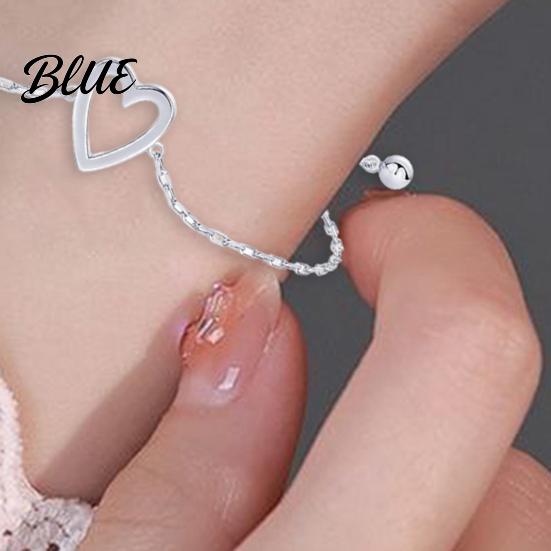 Bangles 1 Pair Bracelet Heart Decor Adjustable Length Couple Lead-free