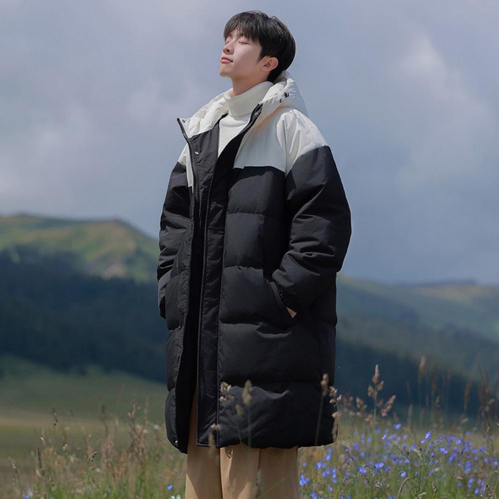 Long Knee-length Cotton-padded Jackets for Men and Women, Cold-resistant and Windproof Thick Sports Coats