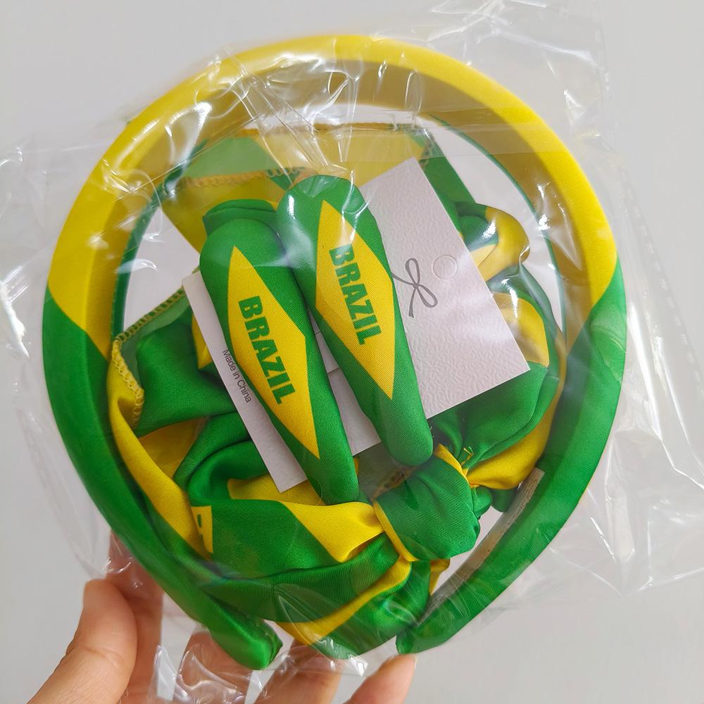 2026 3 Stück Fahnen Länder Set Stirnband Haarspange für Frauen Fußballfans Mode USA Mexiko Kanada Deutschland Fahne Haaraccessoire