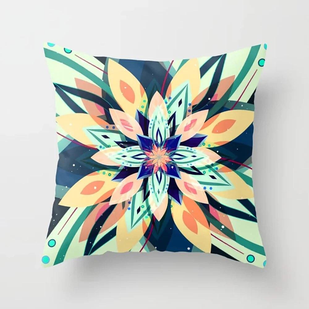 Home Decor Pillowcase Colorful Texture Alphabet Pattern Printed  for Bedroom Living Room