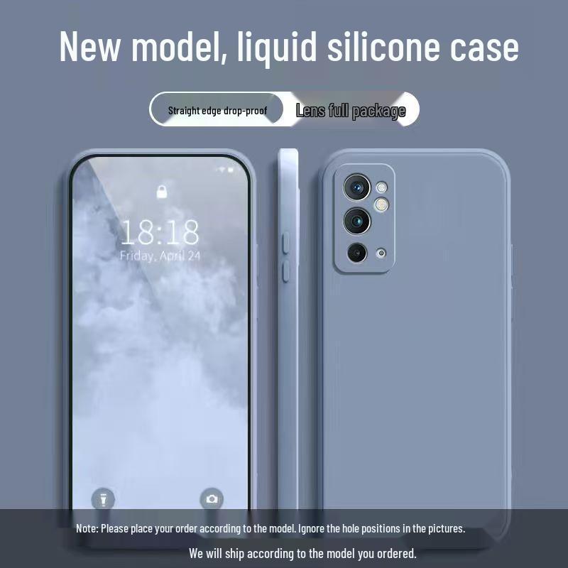 

OnePlus 9RT Liquid Silicone Drop-Proof Full Coverage Case - Premium, Skin-Friendly, Solid Color Protective Cover. OnePlus 9RT