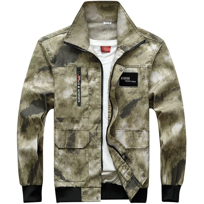 Men's Camouflage Workwear with Large Pockets and Wear-resistant Suit