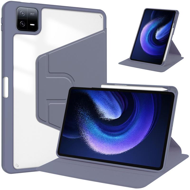 

Чехол из акриловой кожи Xiaomi 6 PRO с вращающейся подставкой для Redmi 10.6, Полная защита задней панели, Защита от царапин. Redmi pad SE 8.7