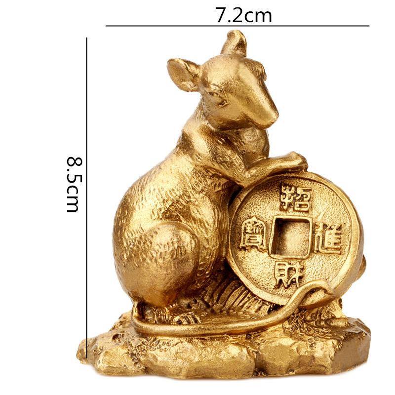 Kreative Retro Messing Tierkreiszeichen Simulation Tier Goldene Kleine Skulptur Handwerk Dekoration Chinesische Moderne Heimdekoration