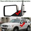 Auto Replacement Left or Right Heated Wing Rear Mirror Glass for Ford Explorer Mk4 2006-2010 Side Door Wing Mirror Glass
