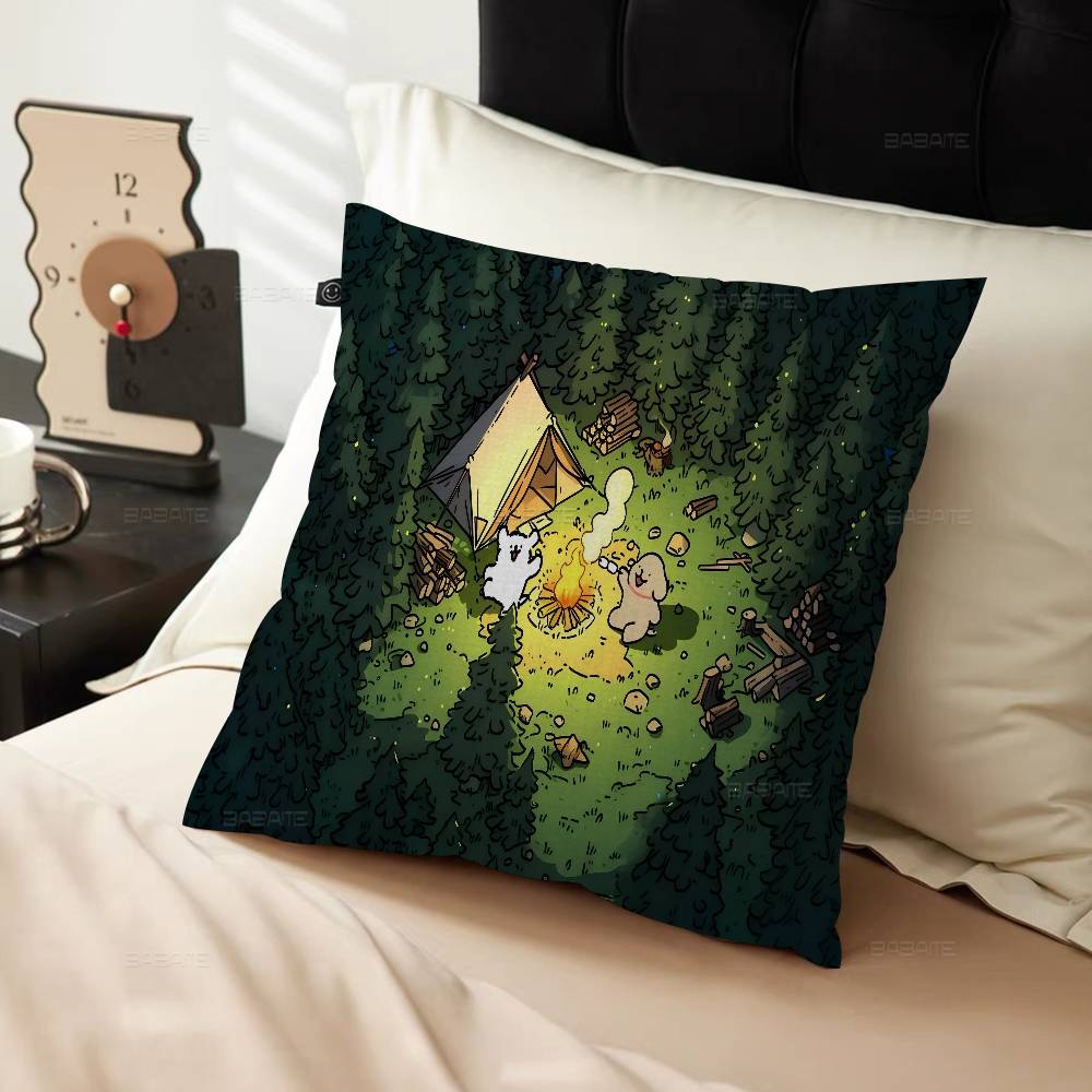 Cute Cartoon Puppy M-maltese Game Pillowcase Toon Gift Cushion Cover Bedroom Home Sofa Chair Seat Decor Pillow Case