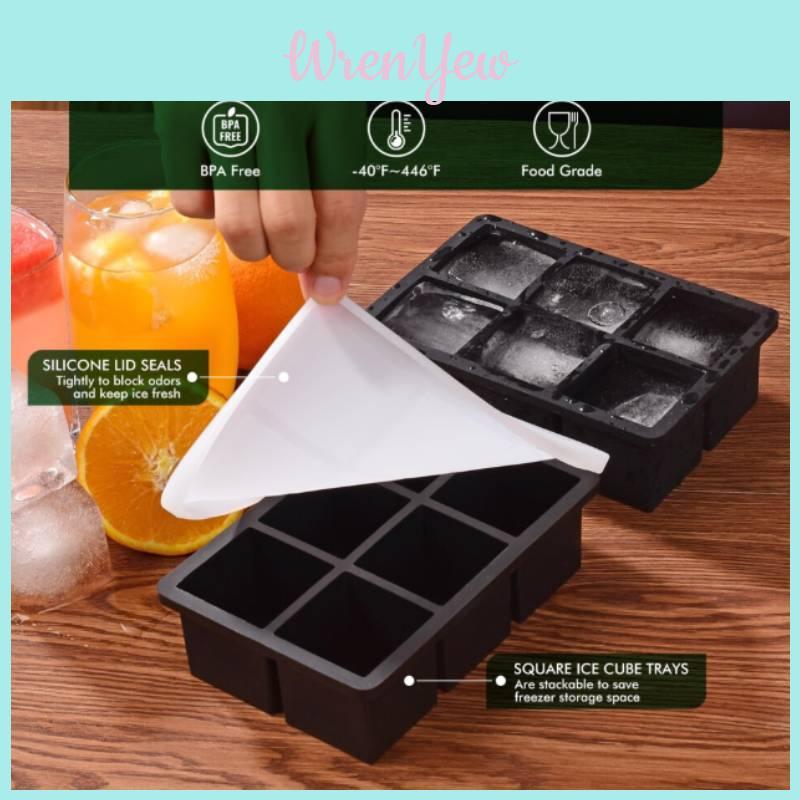 Food Grade Silicone Ice Cube Tray With Lid For Home And Commercial Use