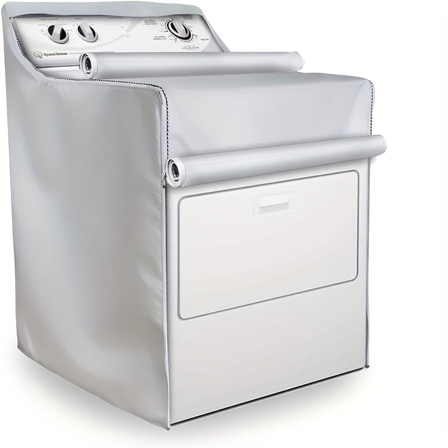 

Чехол для стиральной машины с барабаном, защитный чехол для стиральной машины с верхней загрузкой и фронтальным открыванием, водонепроницаемое солнцезащитное покрытие от пыли, прочная ткань Оксфорд серебряный