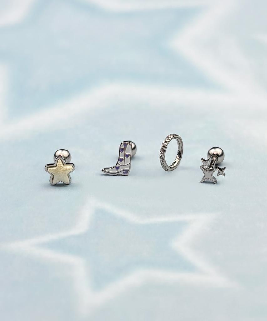 Vvv [Set] Funky Boots Star Piercing