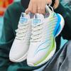 Cold sticky leather microfiber blue fashion trendy shoes casual sports shoes breathable, non-slip and shock absorption