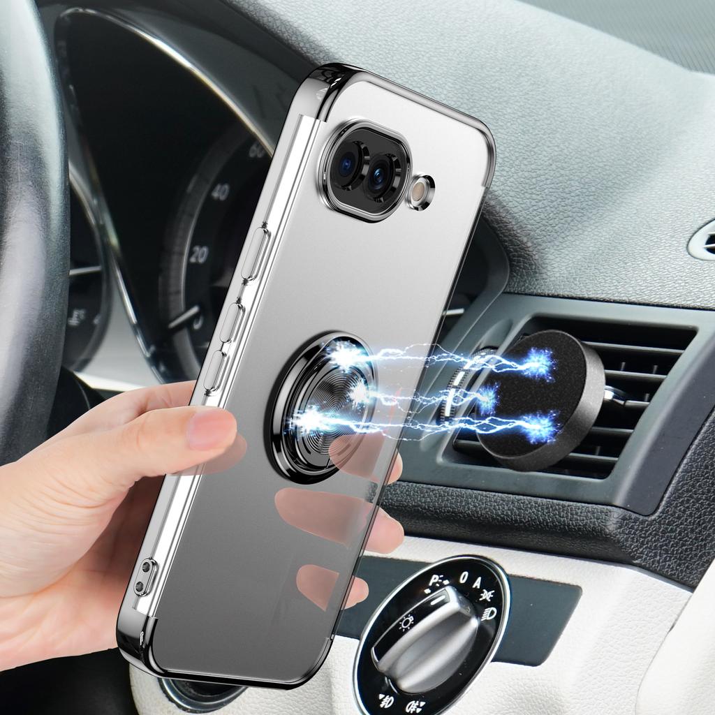 Electroplated Transparent Magnetic Ring Stand Case for For Google Pixel 7 8 9 10 Pro XL 10A 9A 8A 7A 6A Shockproof Holder Cover