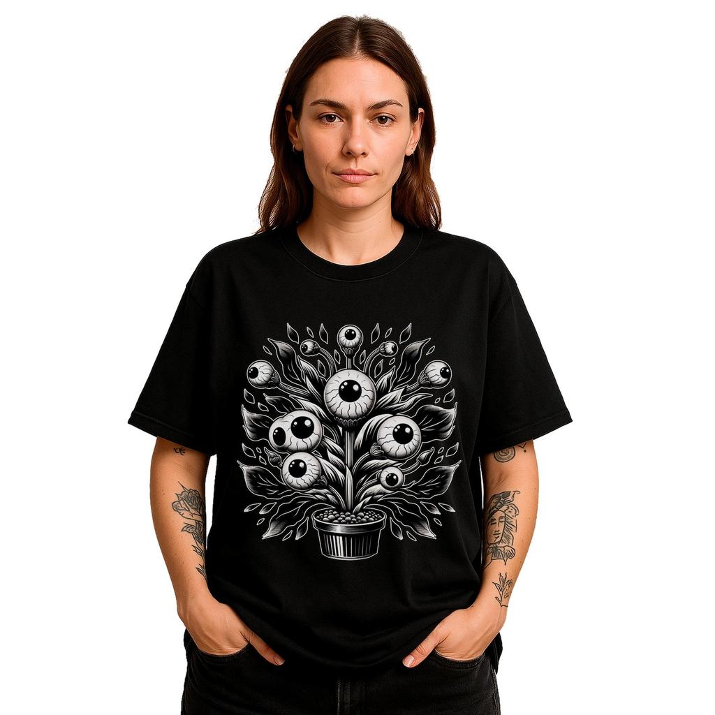 Potted Plant Eyeballs T-Shirt | Weird Eyes Weirdcore Tee | Dark Cottagecore Gift