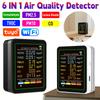 Multifunctional 6 In 1 Air Quality Detector Tester Temperature Humidity Meter TVOC PM2.5 PM10 CO CO2 Household APP Control Detec