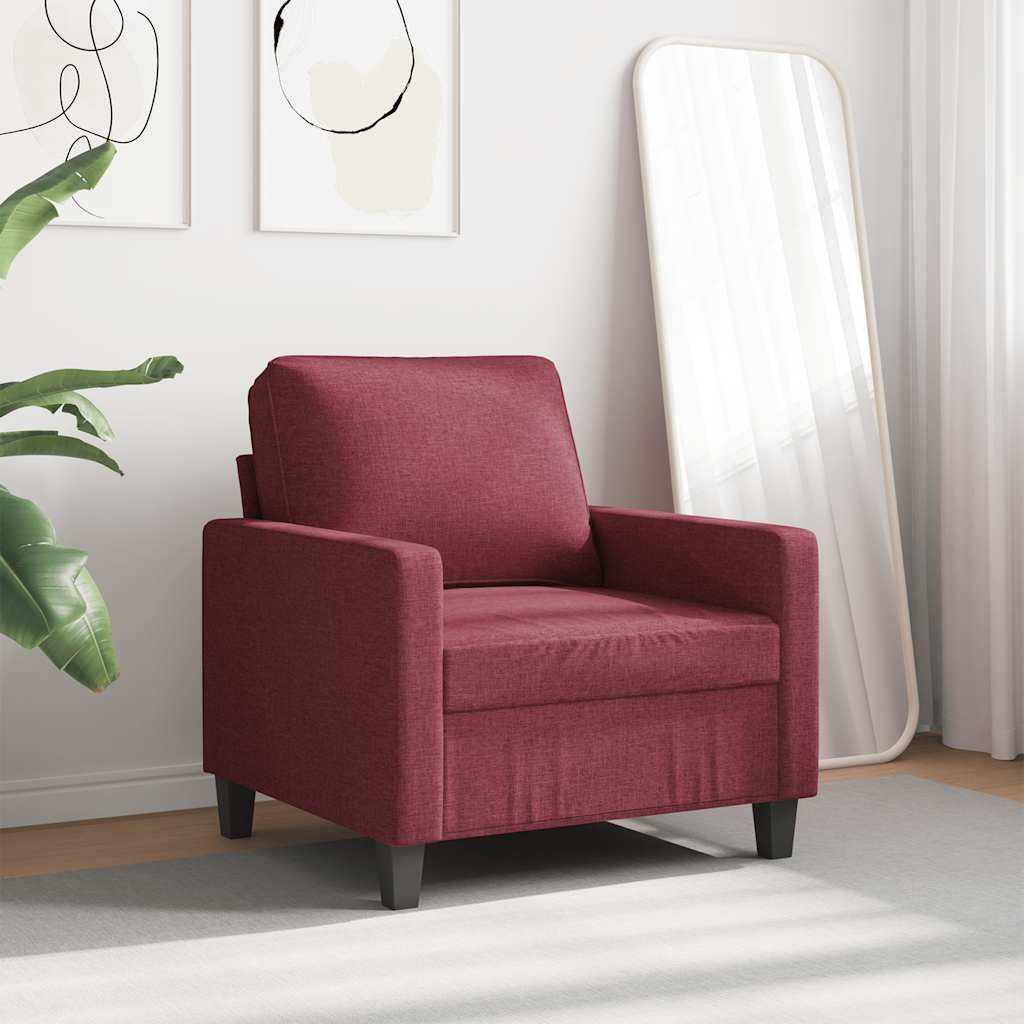 Armchair Burgundy 60 Cm Fabric