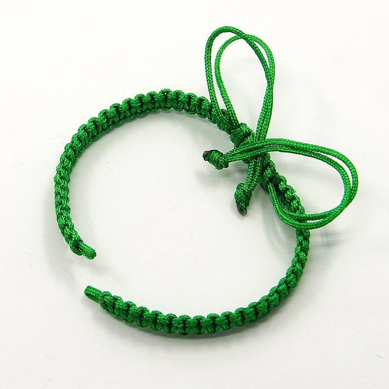 50pcs Multicolor Adjustable Braided Nylon Twisted Cord Bracelet Making Chinese Knot Bangle DIY Jewelry Findings 1¬1.55cm Long
