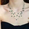 Light Luxury Water Drop Shining Choker Fashion Rhinestone Jewelry Crystal Tassel Necklace  Women