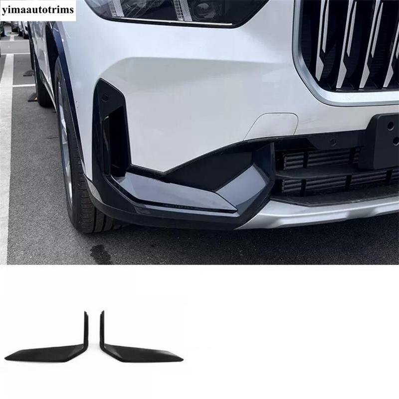 Car Front Rear Bumper Moulding Grills Corner Protectors Cover Trim Black Accessories Exterior Kit For BMW X1 U11  2024 2025