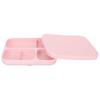 Easy To Clean Pink Silicone Plate Set For Toddlers 1set