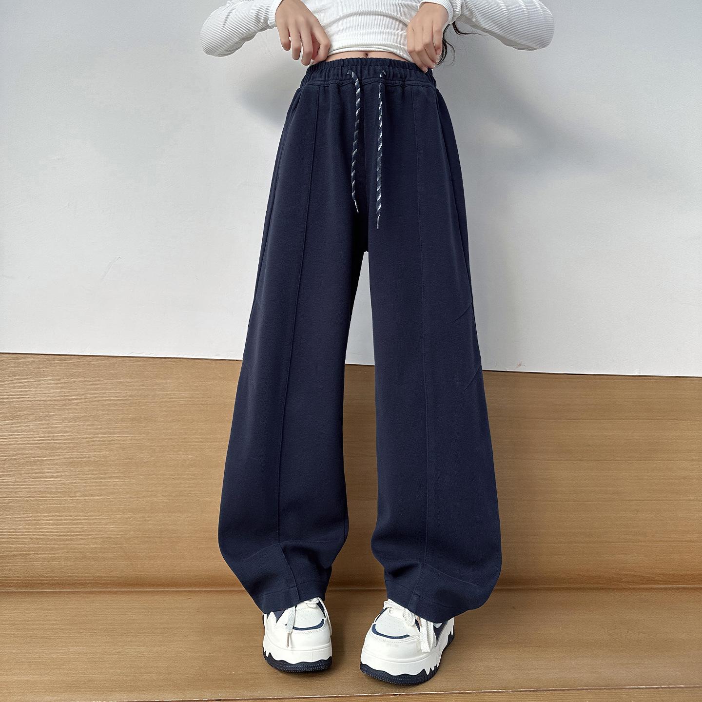 

2025 Spring & Autumn Girls Fashionable Casual Trousers - Long Pants for Medium & Big Kids 120 cm темно-синий