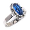 Natürlicher Blauer Kyanit Edelstein Handgefertigt 925 Massivsilber Schmuck Ring Größe 8 R1O04