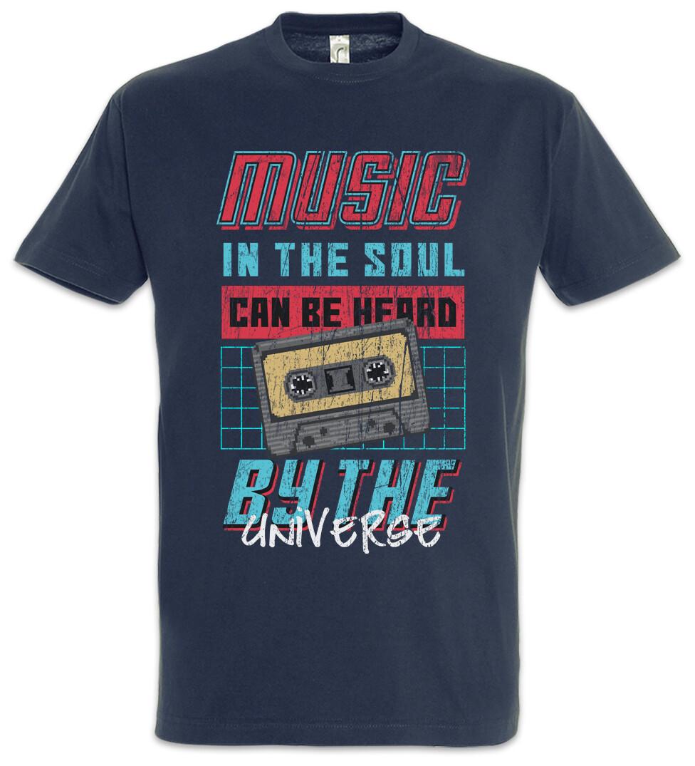Pixel Music In The Soul Can Be Heard By The Universe T-Shirt Drummer Teacher S