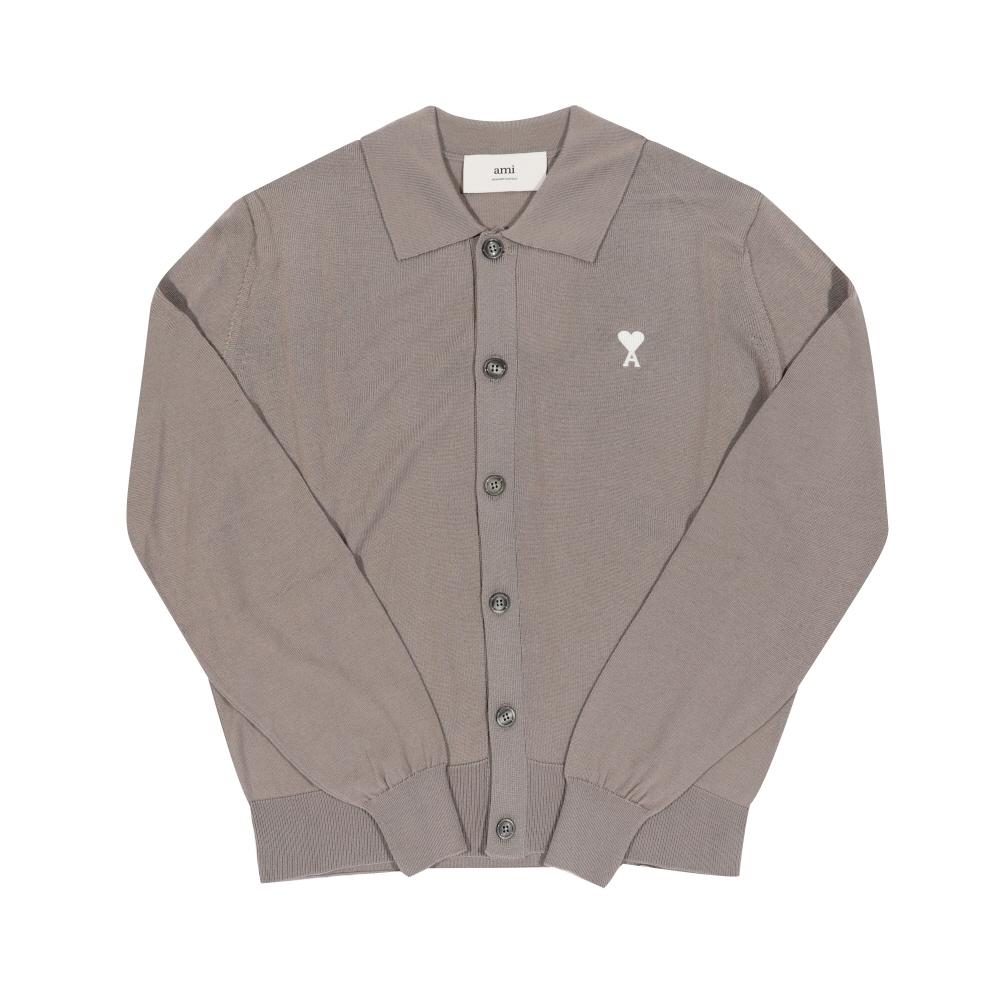 

Ami Ami De Cuivre Small Heart Logo Polo Men S Cardigan Kn0025 0952 HKC221 KN0025 0952 (XL)