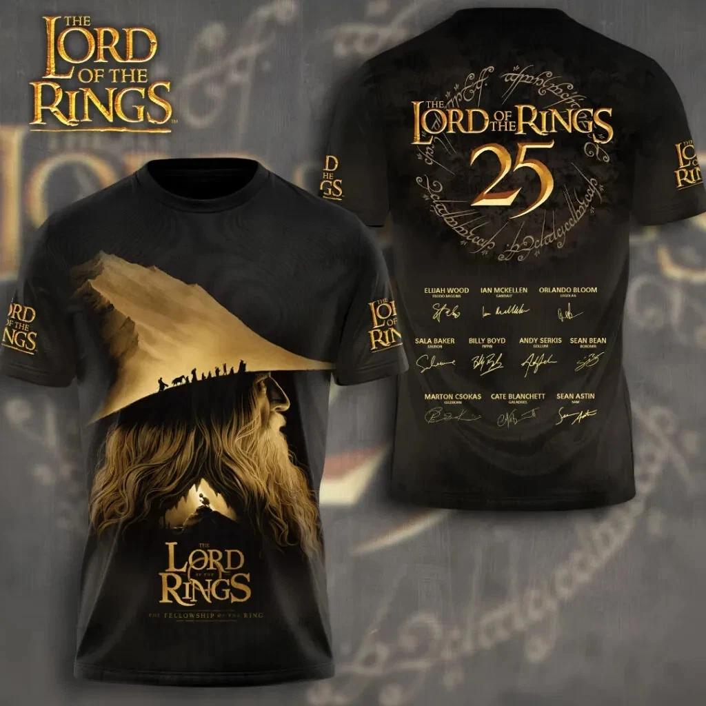 The Lord of the Rings 25th Anniversary Signed 3D T-Shirt M842 4XL
