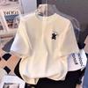 Girls' Chic Cotton Short Sleeve T-shirt - Casual, Loose Fit for Kids
