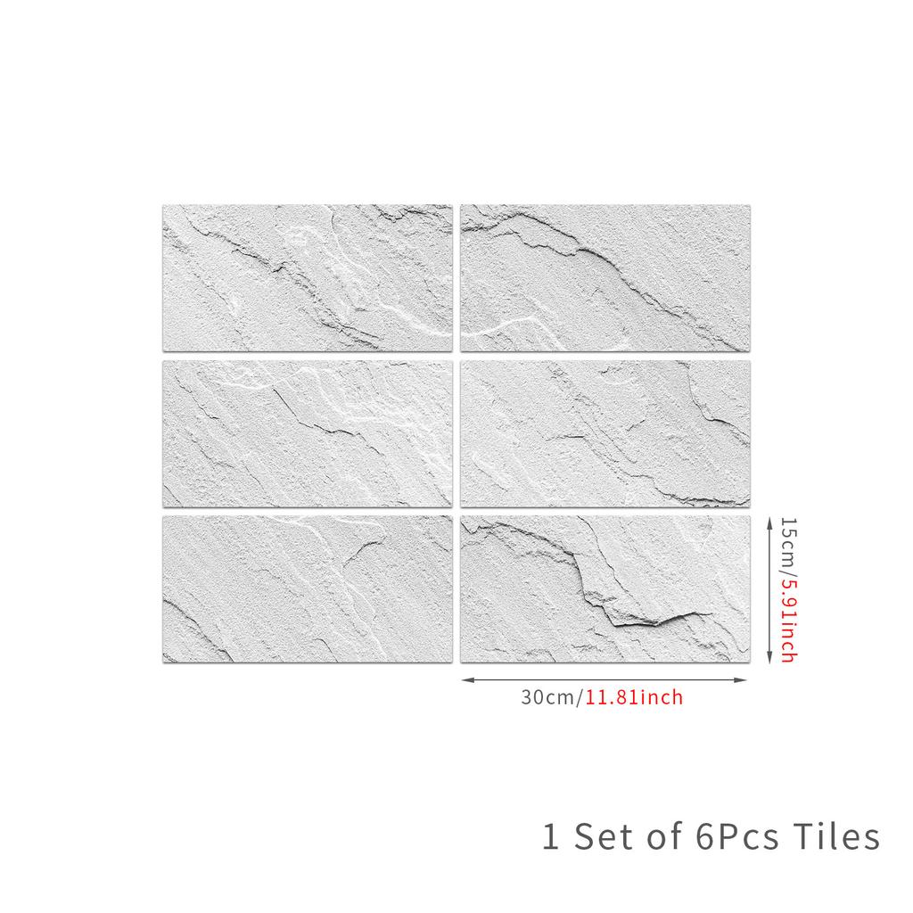 Marble Pattern Glossy Tile Wall Sticker Self-Adhesive Living Room Bathroom Renovation Wall Decoration Waterproof And Moisture-Proof Wallpaper