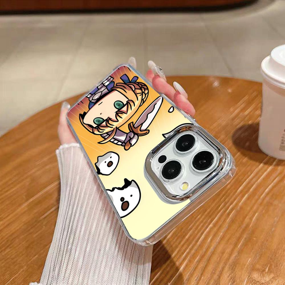 Anime Fate S-Sabe Phone Case For Iphone 17 16 15 14 13 12 11 Pro Max Xr Air Plus Silicone Cover Silver Hard Shell Cover
