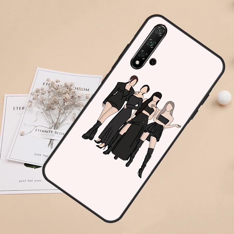 Korean Fashion Girl Kpop Band For Huawei Nova 3i 7i 8i 11i Y91 Y90 Y61 Y60 Y70 Nova 10 9 SE 11 P20 P40 Lite P30 Pro Case