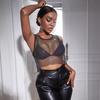 2024 Rhinestone Sequin Sleeveless Black Pullover Vest - European & American Style HD1630