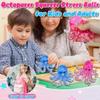 Toys Squishy Octopus Stress Suagr Balls, Soft Octopus Taba Squishy Toys, Glitter Sea Animal Squeeze for Birthday Gifts