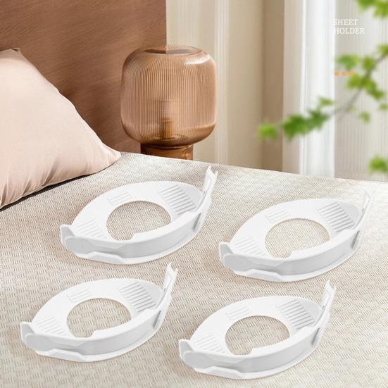 4Pcs Bed Sheet Holder Anti-Slip Design Easy to Install Fixing Strips Bedding Fixer Clips Bedding Accessories